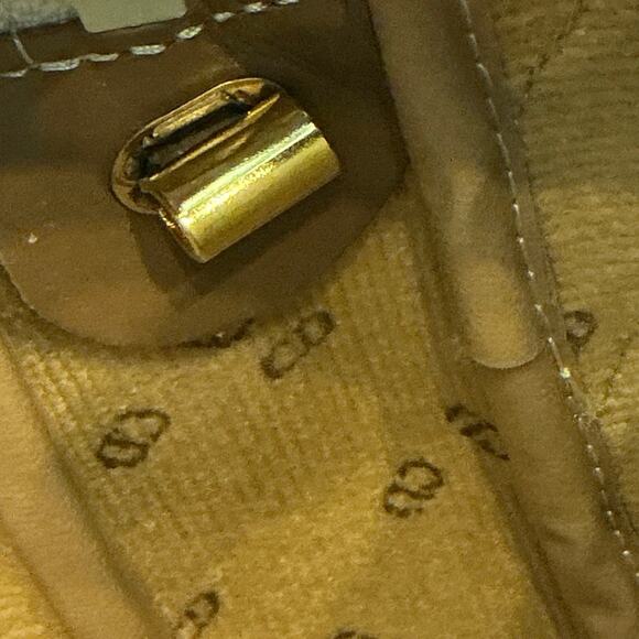 Vintage CHRISTIAN DIOR Saddle Bag Beige Canvas Leather Shoulder Crossbody Bag - Picture 12 of 15